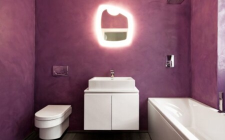 modernes Badezimmer Design in lila