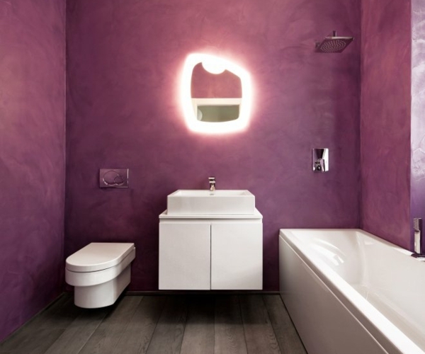 modernes Badezimmer Design in lila