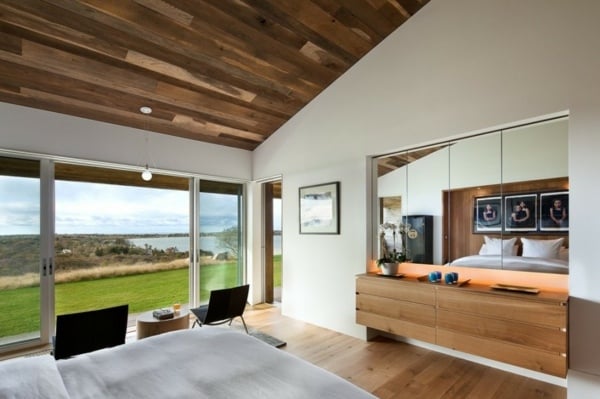 Schlafzimmer im modernen-Küstenhaus