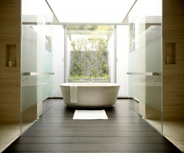Badezimmer modernes minimalistisches Hausdesign 