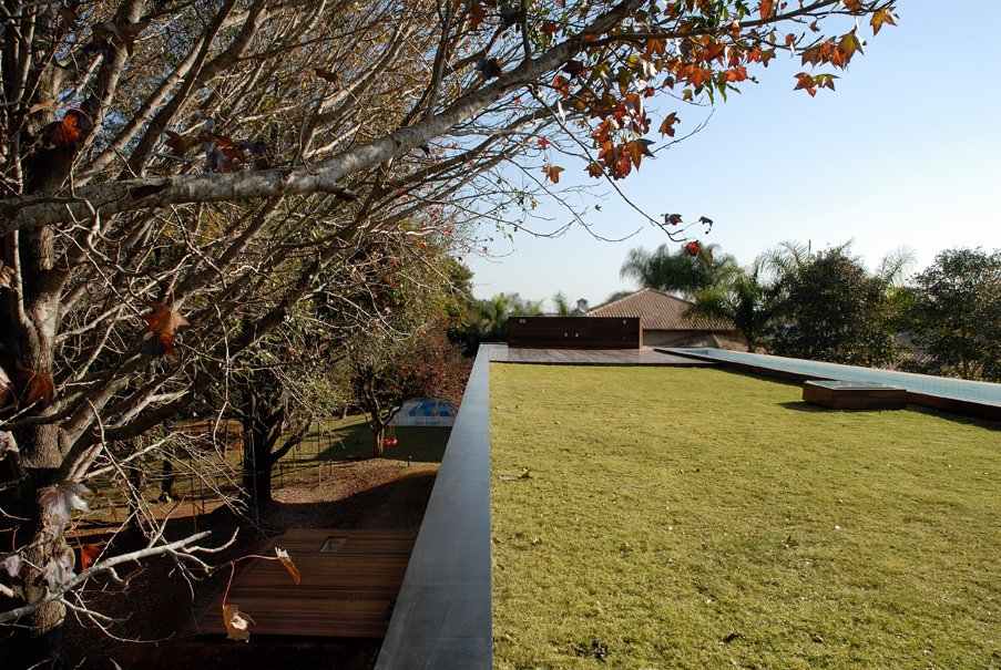 Gartendach in modernen Hausdesign