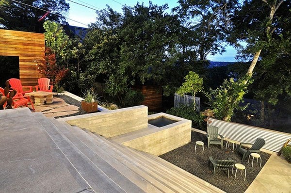 elegante Dachterrasse und Gartenmöbel