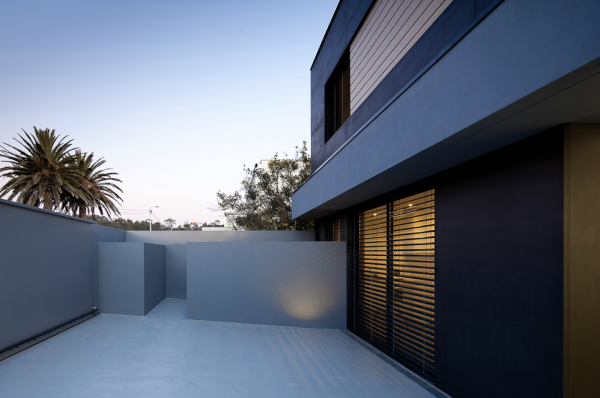 stilvolle minimalistische Architektur - innenhof