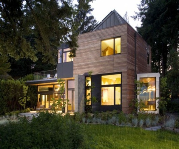 umweltfreundliche Architektur - Haus im Wald