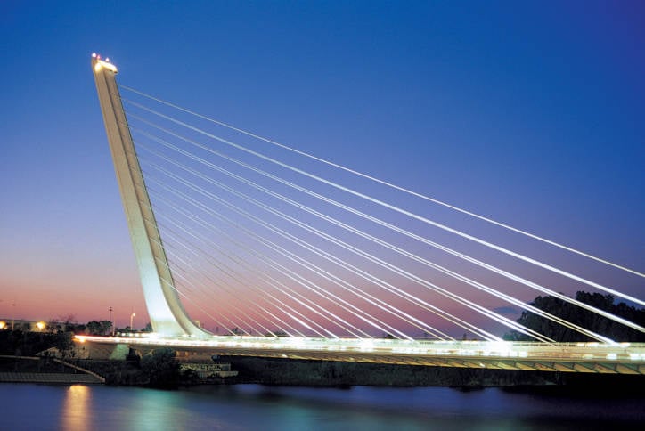 Alamillo Brücke - moderne Architektur von Calatrava
