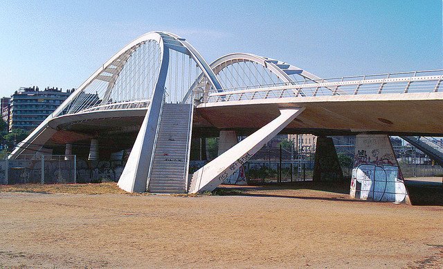 Bach de Roda Brücke von Santiago Calatrava