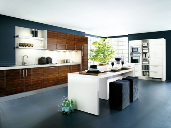 Ideen minimalistische weißes Küchen Design 21