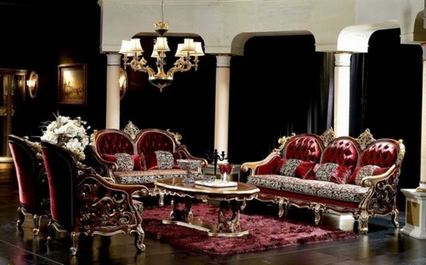 Luxusmöbel-Wohnzimmer-viktorianisch