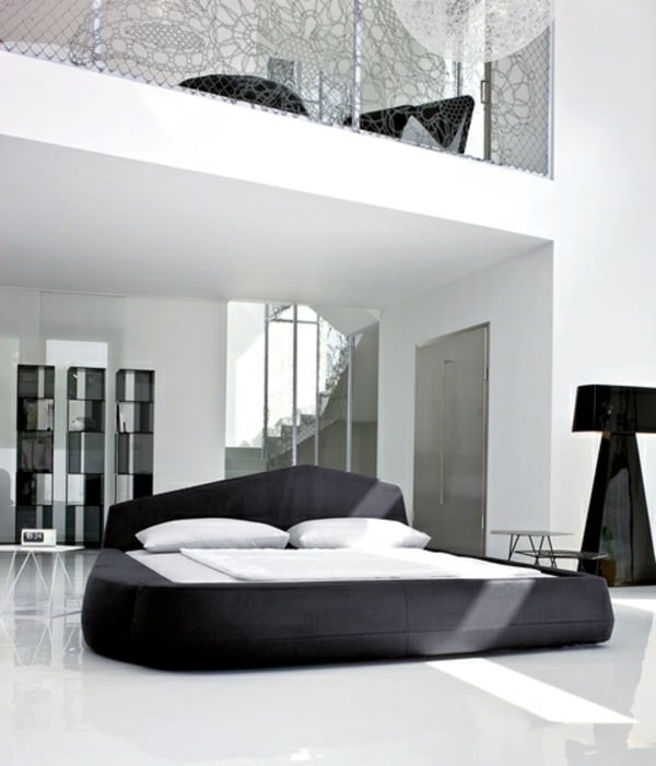 Schlafzimmer-schwarz-weiß