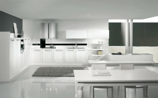 Ideen minimalistische weißes Küchen 33
