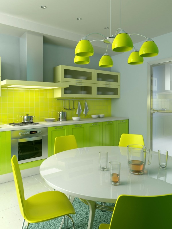 frisches-design-grüne-küche