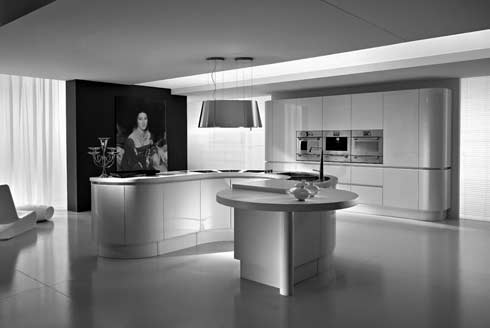 futuristische moderne Küche