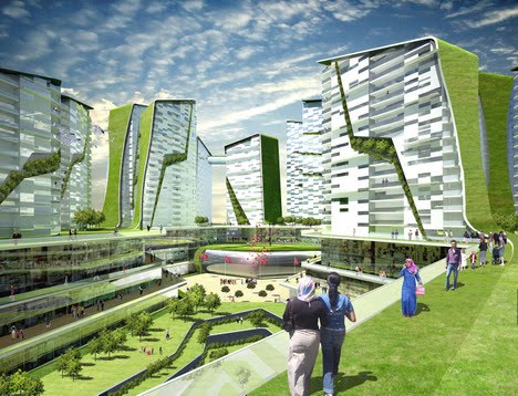 grüne-futuristische-Architektur