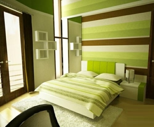 grüne Wanddeko für Schlafzimmer