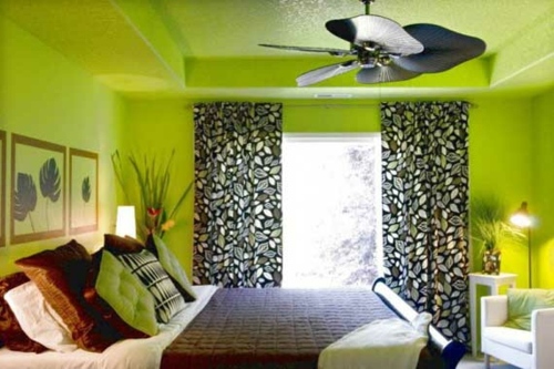 grüne Schlafzimmer Design Idee