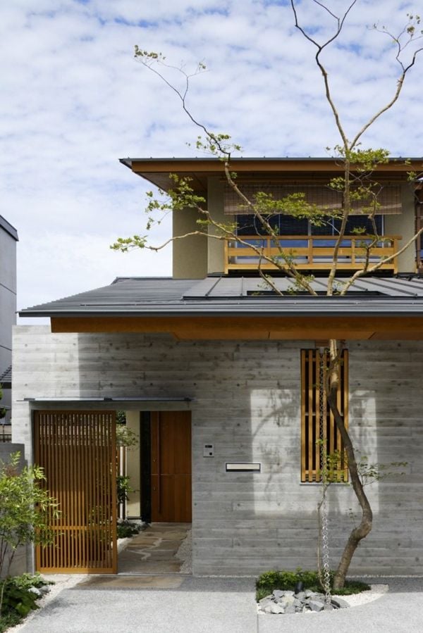 japanische Hausarchitektur von der Nähe