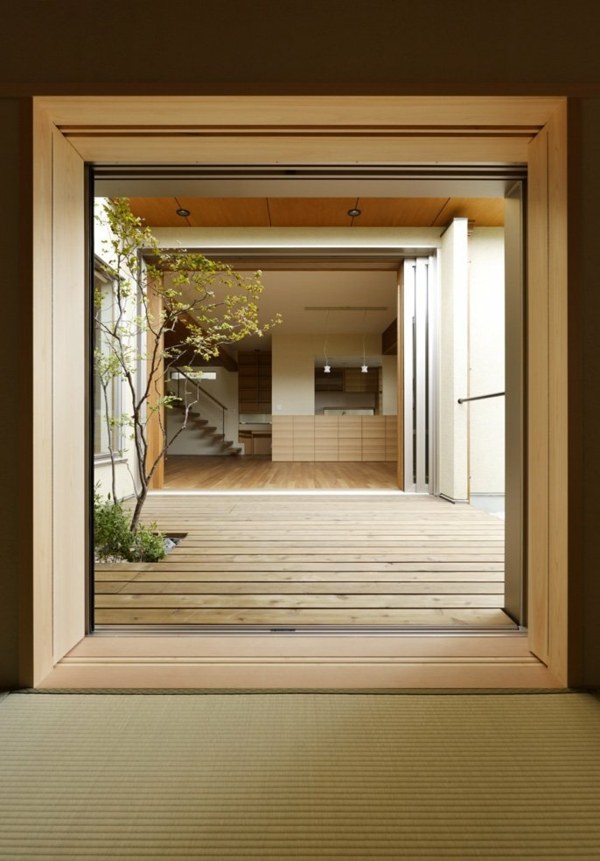 japanisches Hausdesign- Fenster Rahmen