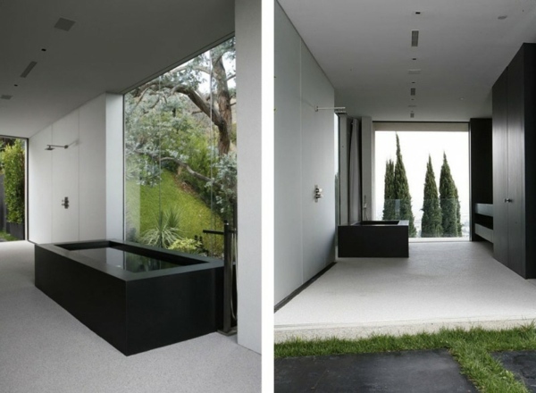 minimalistisches-Design-schwarze-Badewanne