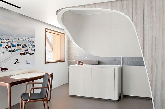 minimalistisches interior design -weiße küche
