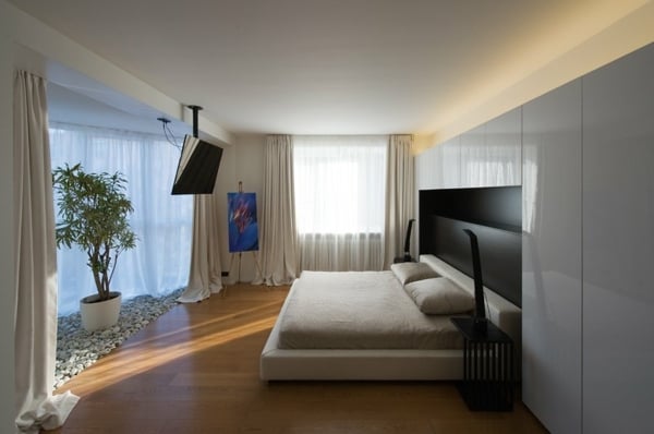 minimalistisches-modernes-Interieur-Schlafzimmer