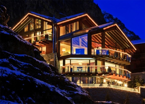moderne-Berghütte-Wochenendhaus