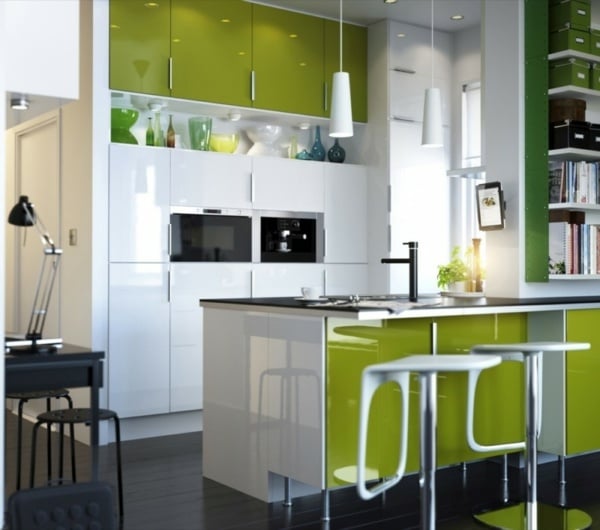 Ideen minimalistische weißes Küchen Design 18