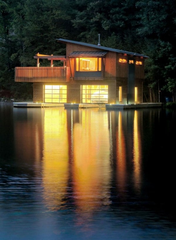 minimalistisches Holzhaus - Beleuchtung