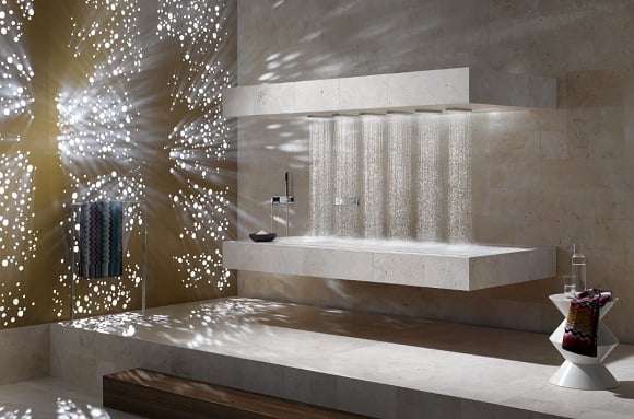 elegante stilvolle moderne Dusche