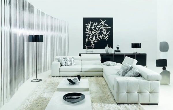 modernes-Wohnzimer-schwarz-weiß