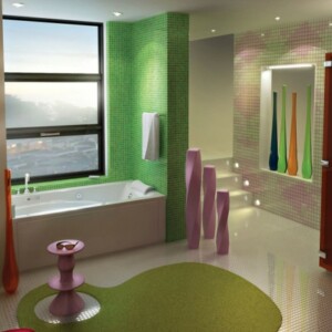 moderne Badewanne - frisches Design