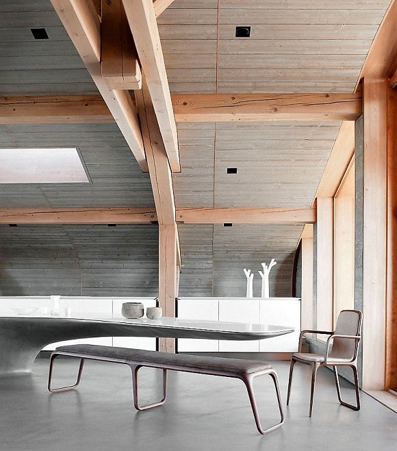 modernes interior design in berghütte Beranger