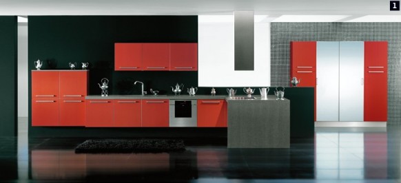 modulare-küche-rote-küchenschränke