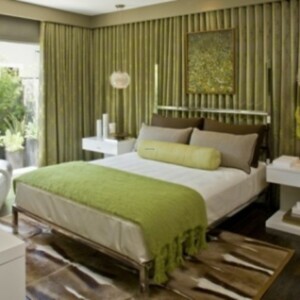 Schlafzimmer Dekoration -moosgrün