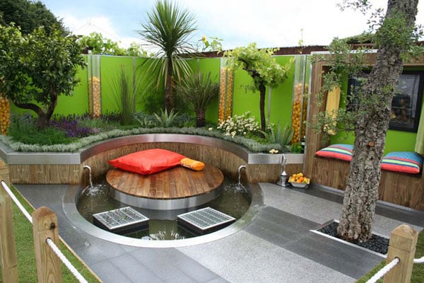 Patio Design Idee in kleinem Garten