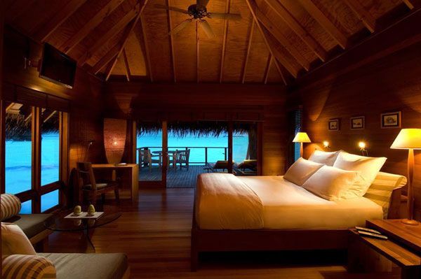 Bambus-Schlafzimmer-Decke
