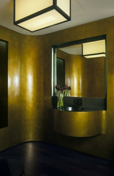Goldene-Badezimmer-Wände-Loft-New-York
