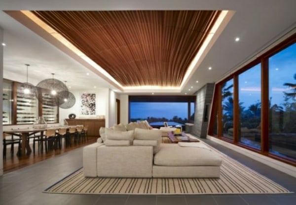 Luxus-Bambus-Hängedecke-Wohnzimmer