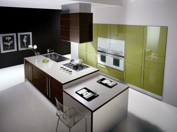 moderne-Einrichtung-Küche-glänzende-Oberfläche