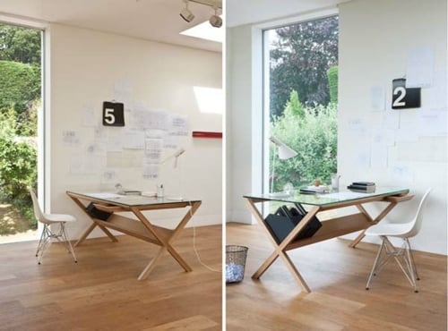 Platz-sparen-Büro-Design-Schreibtisch