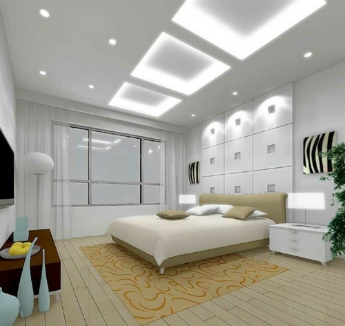 abgehängte-Decke-eingebaute-Beleuchtung-weißes-Schlafzimmer