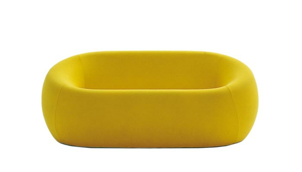 gelbes-Sofa-innovative-runde-Form