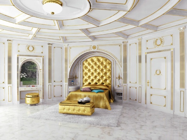 goldenes-klassisches-Bett