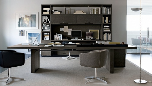 italienische-graue-Büro-Möbel