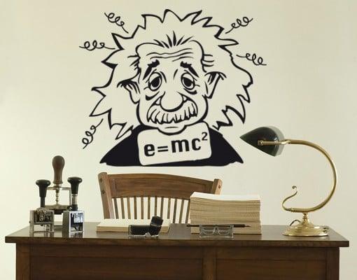 lustige-Wandtattoos-Albert-Einstein