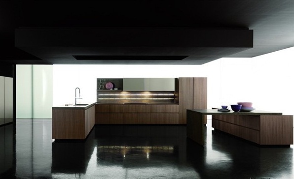minimalistische-küche-Zampieri-Cucine-dunkelbraun-schwarz