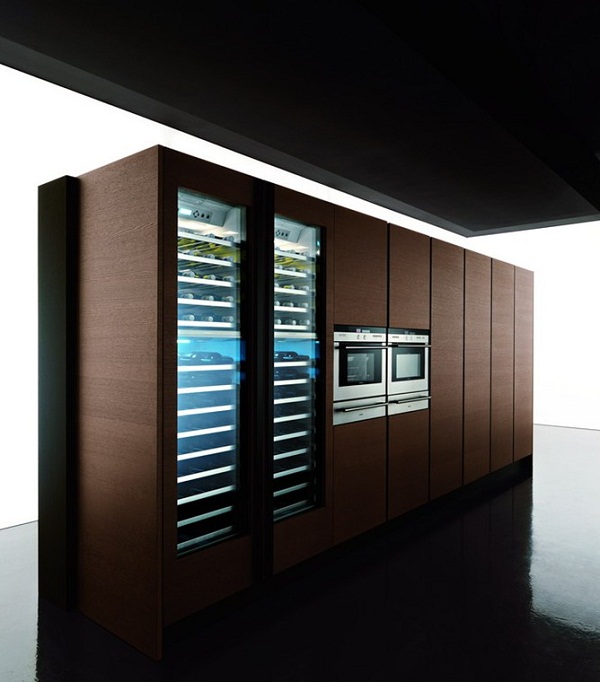 minimalistische-küche-Zampieri-Cucine-eingebauter-kühlschrank