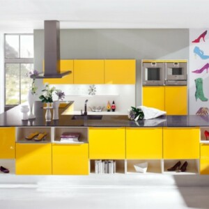 moderne-gelbe-Küche