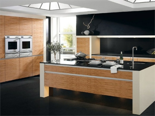 moderne-küchen-schwarze-wände-holzschränke