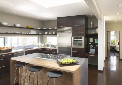 Küchenanordnung und räumliche Verteilung