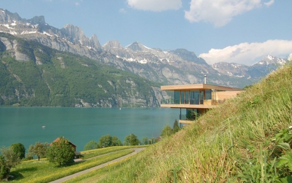 modernes-Ferienhaus-Gebirge-Walensee